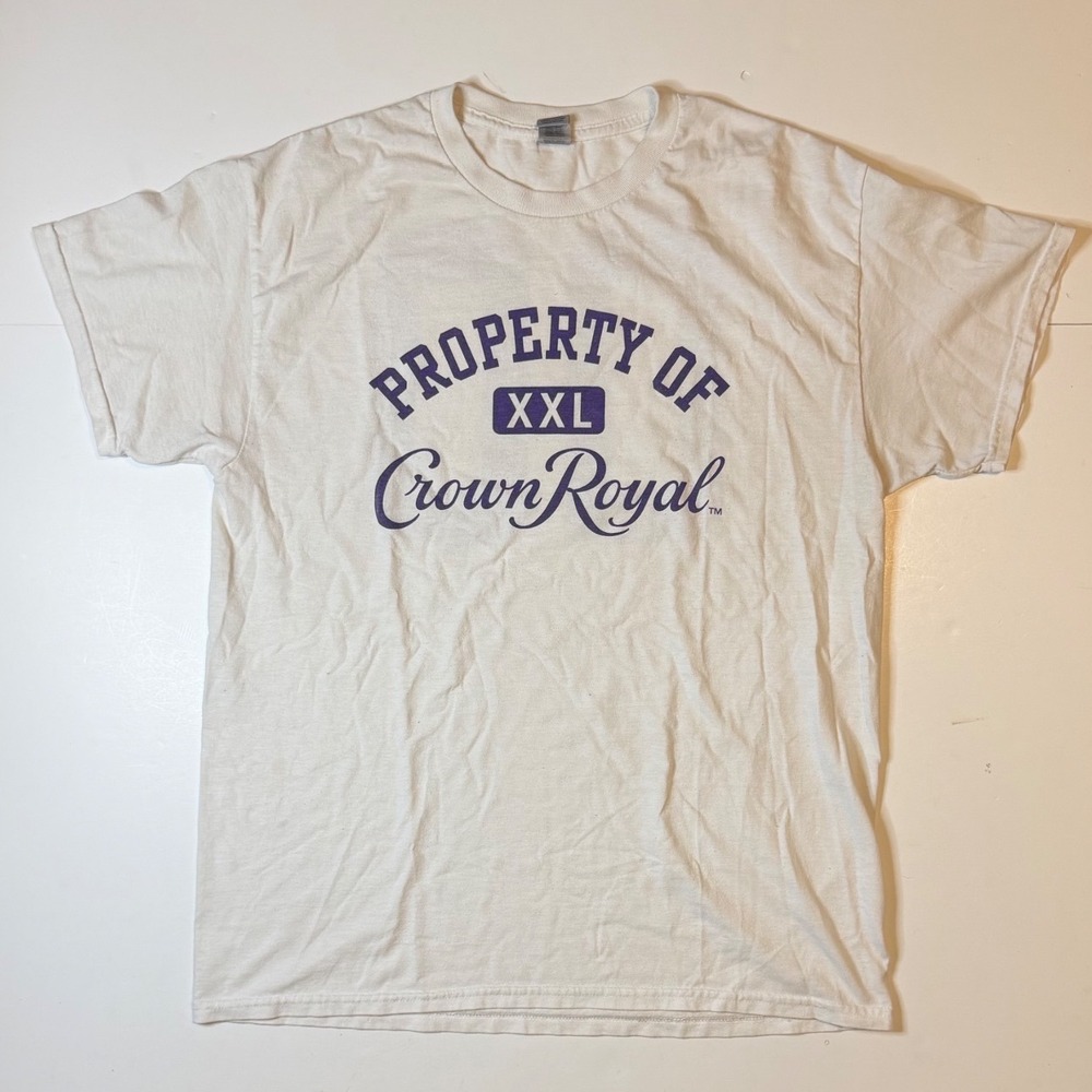 Crown Royal T-Shirt Mens Lg Property Of Logo Promo Tee